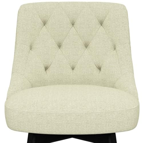 Thickened Upholstered Counter Stools Set of 2 with Swivel, Backs and Solid Wood Legs for Bar, Kitchen Island, Dining Room in Navy Blue
