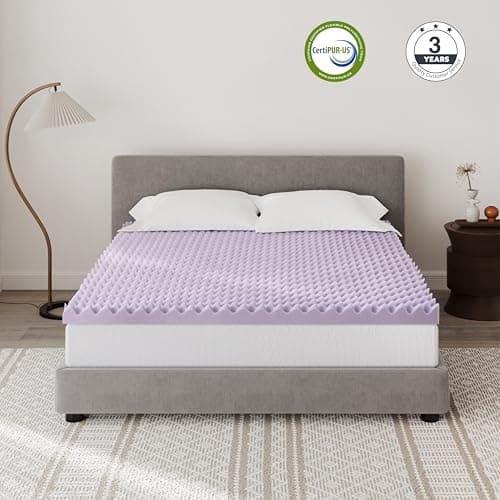 Twin Memory Foam Mattress Topper - Lavender Infused - Cooling - Pressure Relief - 2 Inch