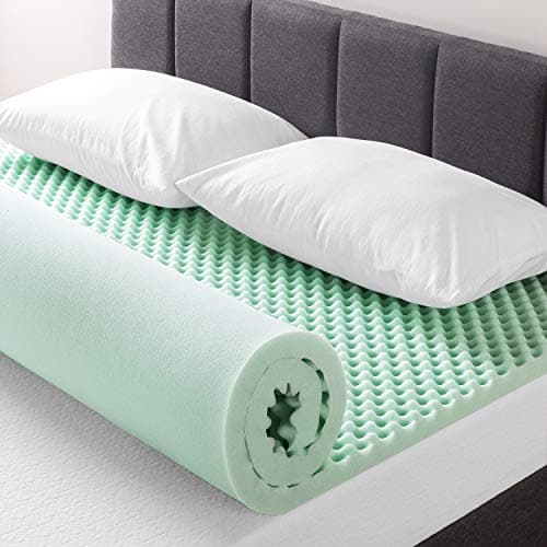 Best Price 2-Inch Aloe Infused Memory Foam Mattress Topper - King Size, CertiPUR-US Certified