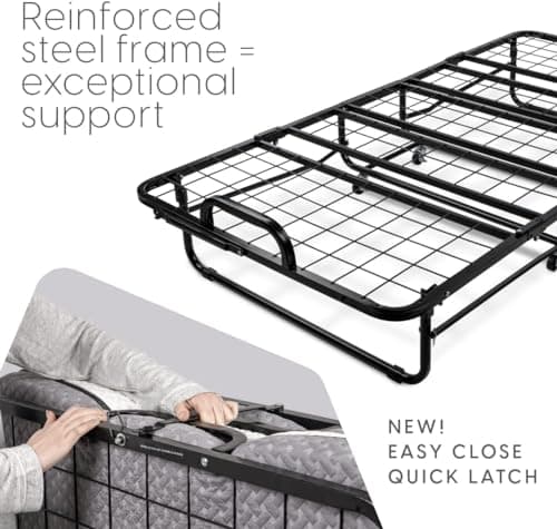 Milliard Deluxe Diplomat Twin Foldable Bed with Memory Foam Mattress