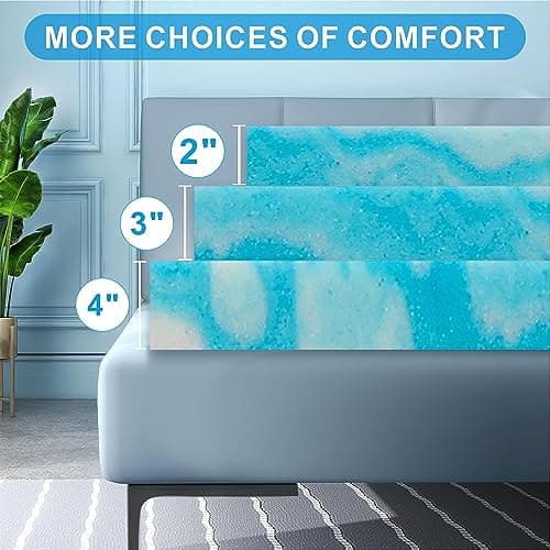 Memory Foam Mattress Topper Twin XL with Cooling Gel Infusion