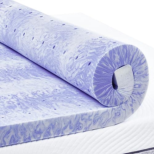 PERLECARE 2 Inch Cooling Gel Memory Foam Mattress Topper for Back Pain Relief