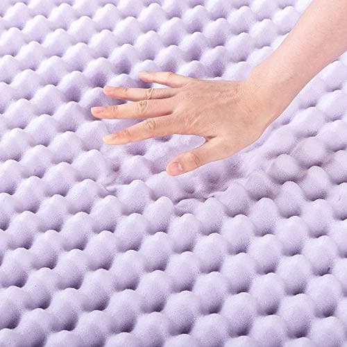 2 Egg Crate Memory Foam Topper with Lavender Infusion, King Size