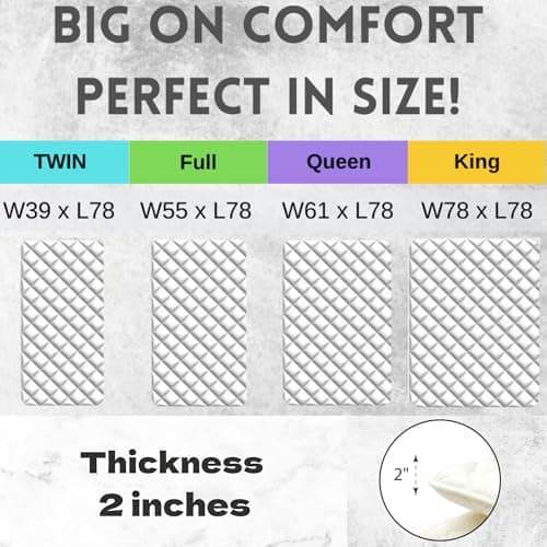 MIINA Japanese Foldable Futon Mattress, Full (55"×78"), White