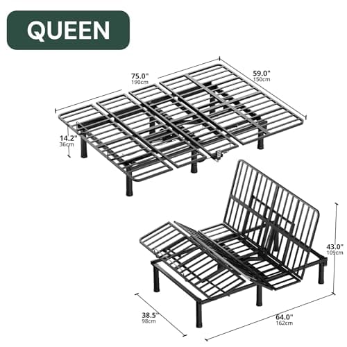 SunsGrove Queen Adjustable Bed Frame with Wireless Remote and Memory Pre-Sets