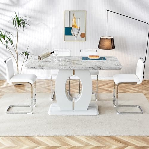 White Counter Height Bar Stools withbacks Set of 4 Chrome Legs Ideal for Kitchen Dining Island Bar