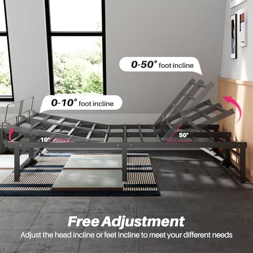 Redlife Queen Adjustable Bed Frame with Wired Remote Control