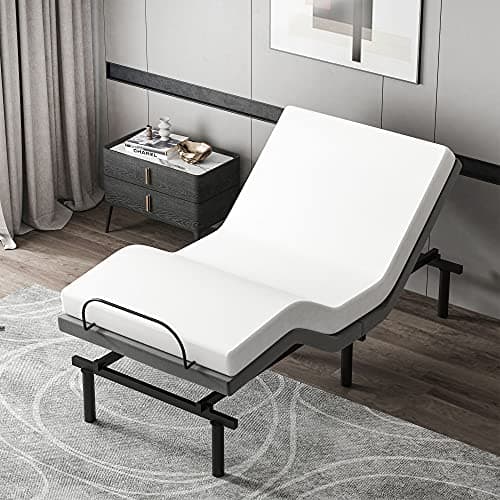 HOMCOM Twin XL Zero Gravity Power Bed with Ergonomic Incline, Gray