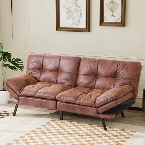 MUUEGM Grey Memory Foam Futon Sofa Bed, Compact Living Room Sofa for Small Spaces and Offices    
MUUEGM Memory Foam Futon Sofa Bed with Adjustable Armrests, Perfect for Living Room and Office Use    
MUUEGM Grey OEKO-TEX Memory Foam Futon Sofa Bed,