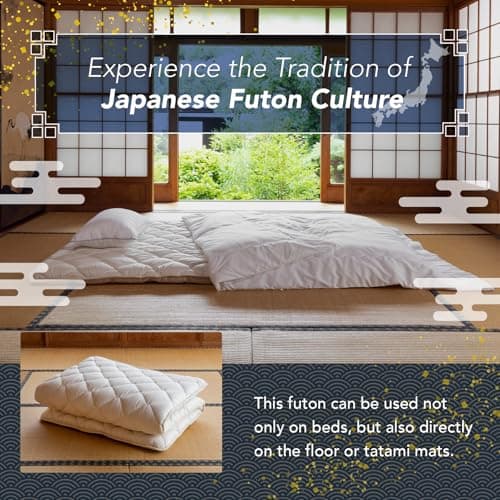 MORIRIN Japanese Twin Shikibuton Mattress with Pressure Dispersion