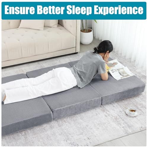 MABOZOO Portable Twin Mattress Topper with Non-Slip Bottom