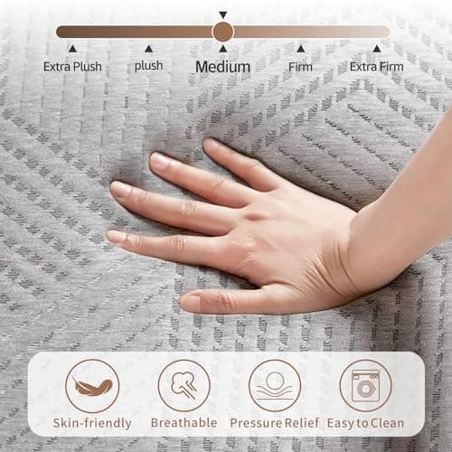 Foldable Twin Memory Foam Mattress with Washable Cover, 4 Inch Thickness
