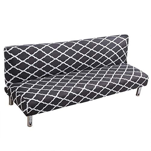 Premium Polyester Futon Cover for Full Size Armless Sofas, Machine Washable Velvet Peacock Blue - SFCT