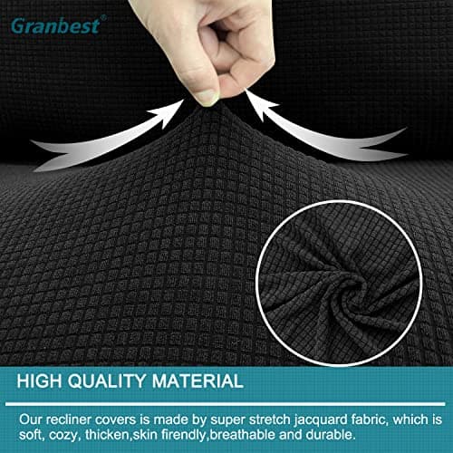 Granbest Waterproof Futon Cover for Kids and Pets, Black