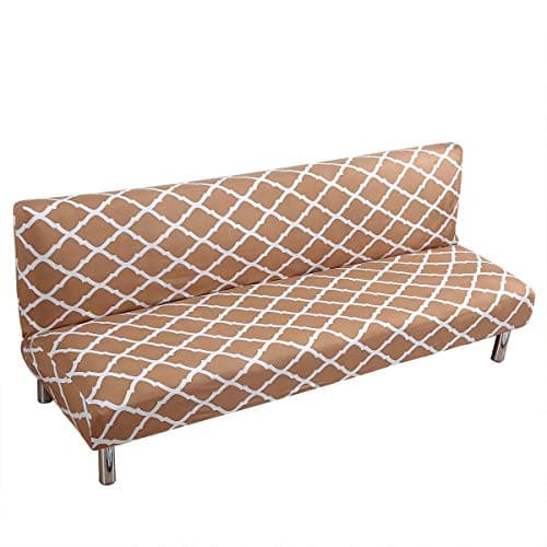 Premium Polyester Futon Cover for Full Size Armless Sofas, Machine Washable Velvet Peacock Blue - SFCT