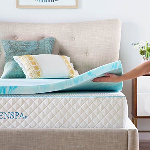 Linenspa 2" Gel Swirl Memory Foam Mattress Topper – CertiPUR Certified Queen Size