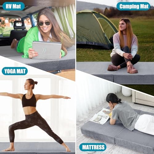 MABOZOO Portable Twin Mattress Topper with Non-Slip Bottom