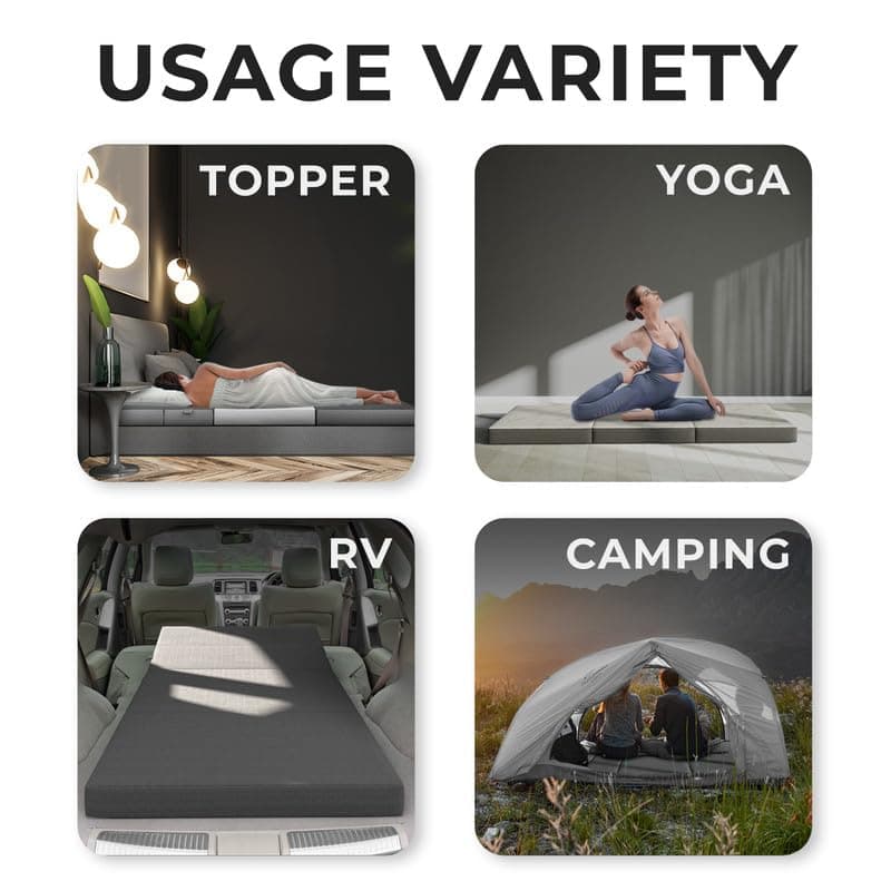 Cozzzi Lightweight Foldable Mattress for Adults & Kids - Compact & Portable Travel Mattress