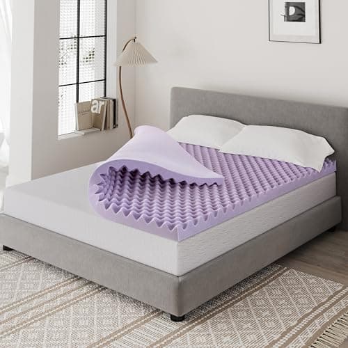 Twin Memory Foam Mattress Topper - Lavender Infused - Cooling - Pressure Relief - 2 Inch