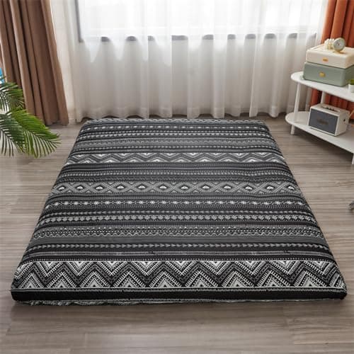 EFELIM Queen 150x200cm Printed Japanese Futon Mattress Cover with Zipper