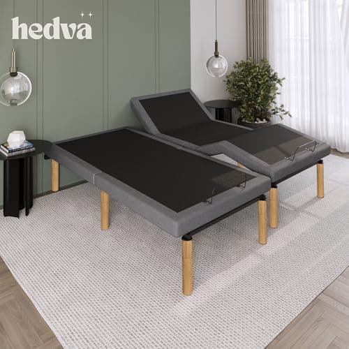 Hedva Massage Bed Frame with USB Ports, LED Light, Easy Assembly