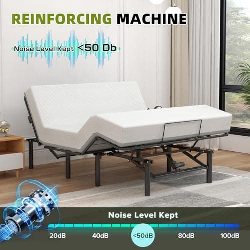 KEIKI Queen Adjustable Bed Frame with Incline and Dual USB Ports