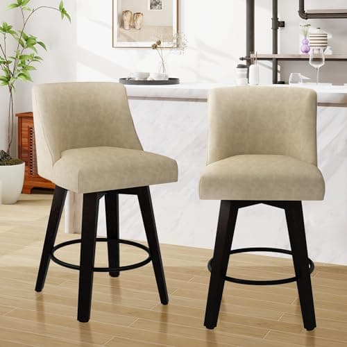 Modern 360°Swivel Bar Stools with High Backrest