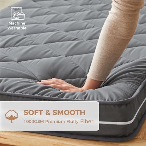 4-Inch Small Gel Memory Foam Cot Mattress Topper,Portable Roll-Up Sleep Pad