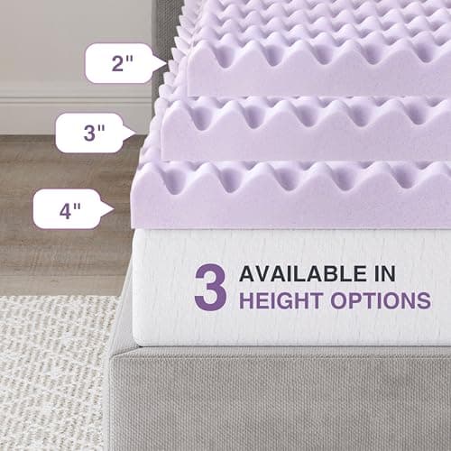 Twin Memory Foam Mattress Topper - Lavender Infused - Cooling - Pressure Relief - 2 Inch