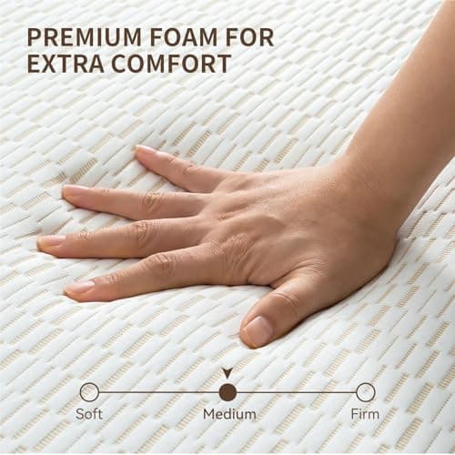 Tri-Fold Memory Foam Mattress, 6 Inch Foldable with Storage Bag