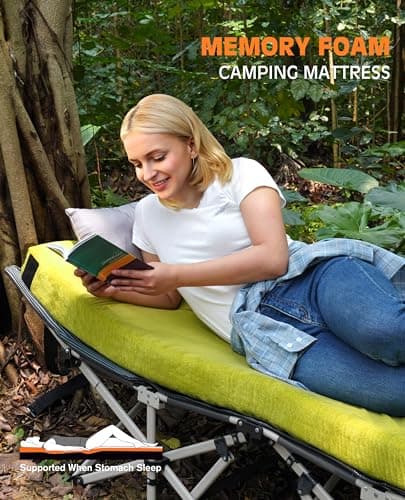 GAIALOLOP 4 Inch Extra Thick Memory Foam Camping Mattress