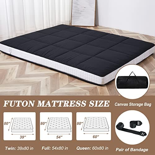 DoCred Twin Size Extra Thick Foldable Memory Foam Tatami Mattress