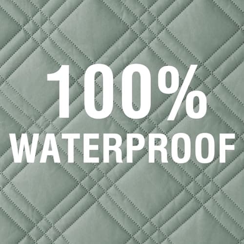 H.VERSAILTEX Waterproof Futon Slipcover Armless Black/Beige Pet Proof with Elastic Strap