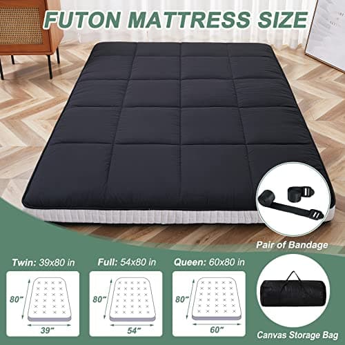 LILYPELLE Japanese Foldable Mattress, PortableSleeping Tatami Mat for Camping & CouchESA123
