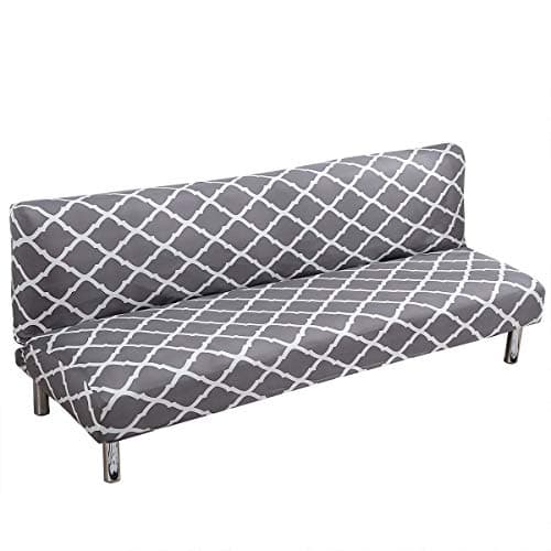 Premium Polyester Futon Cover for Full Size Armless Sofas, Machine Washable Velvet Peacock Blue - SFCT