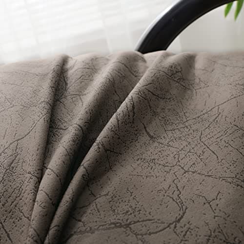 OctoRose Full Size Bush-Coffee Premium Velvet Futon Sofa Cover