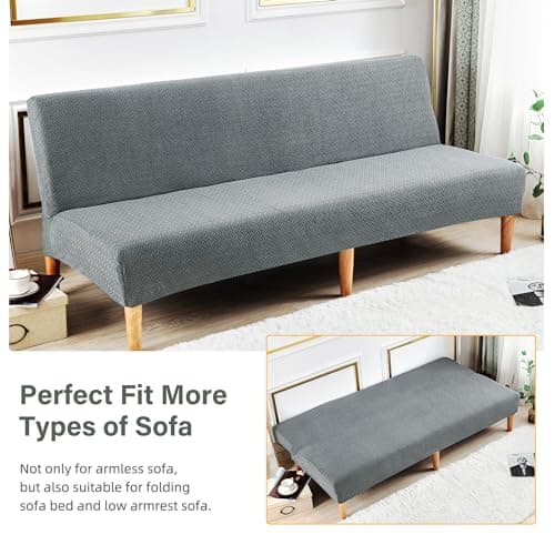 CZL Waterproof Futon Covers, Leakproof Sofa Bed Protector, Stretch Jacquard Slipcover for Kids and Pets