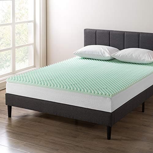 Best Price 2-Inch Aloe Infused Memory Foam Mattress Topper - King Size, CertiPUR-US Certified