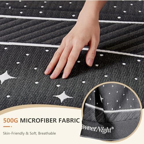 Sweetnight Tri-fold 4 Inch Dual-layer Foam Mattress | Removable 500G Fine Fiber Cover | Camping, RV & Home