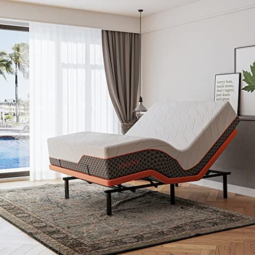 Easy to Install Adjustable Queen Bed Frame with Massage, Zero Gravity, Under Bed Lights, Wireless Remote, and Smart Features