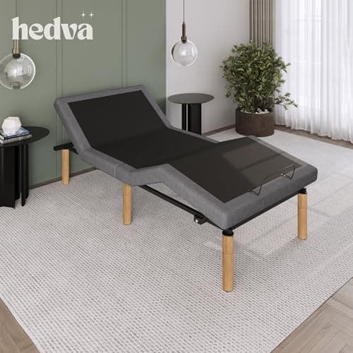 Hedva Massage Bed Frame with USB Ports, LED Light, Easy Assembly