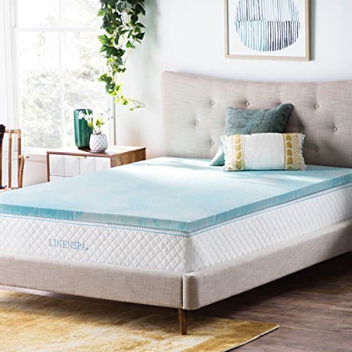 Linenspa 2" Gel Swirl Memory Foam Mattress Topper – CertiPUR Certified Queen Size