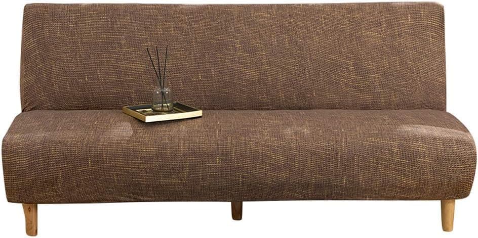ELEOPTION Full Size Stretch Slipcover for Armless Sofa Bed Black/White