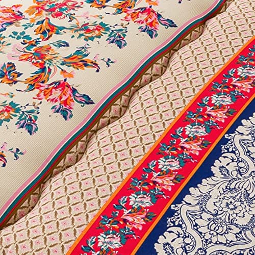 MAXYOYO Vintage Floral Japanese Futon Mattress, Queen Size, Portable Lounger Couch Bed Mattress Pad
