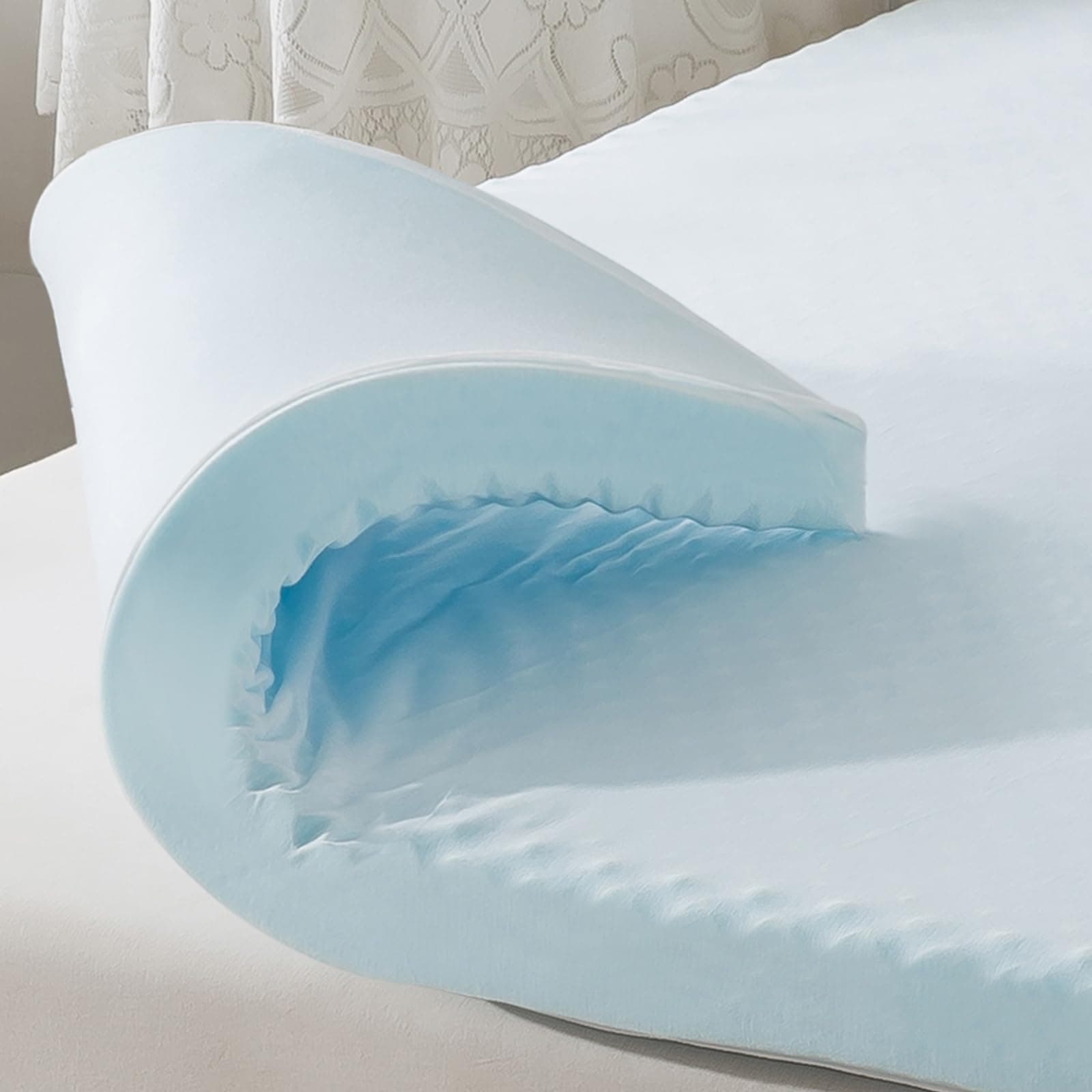 2 Inch Memory Foam Mattress Topper for Queen Size Bed, Breathable Cover for Back Pain Relief - CertiPUR-US Certified