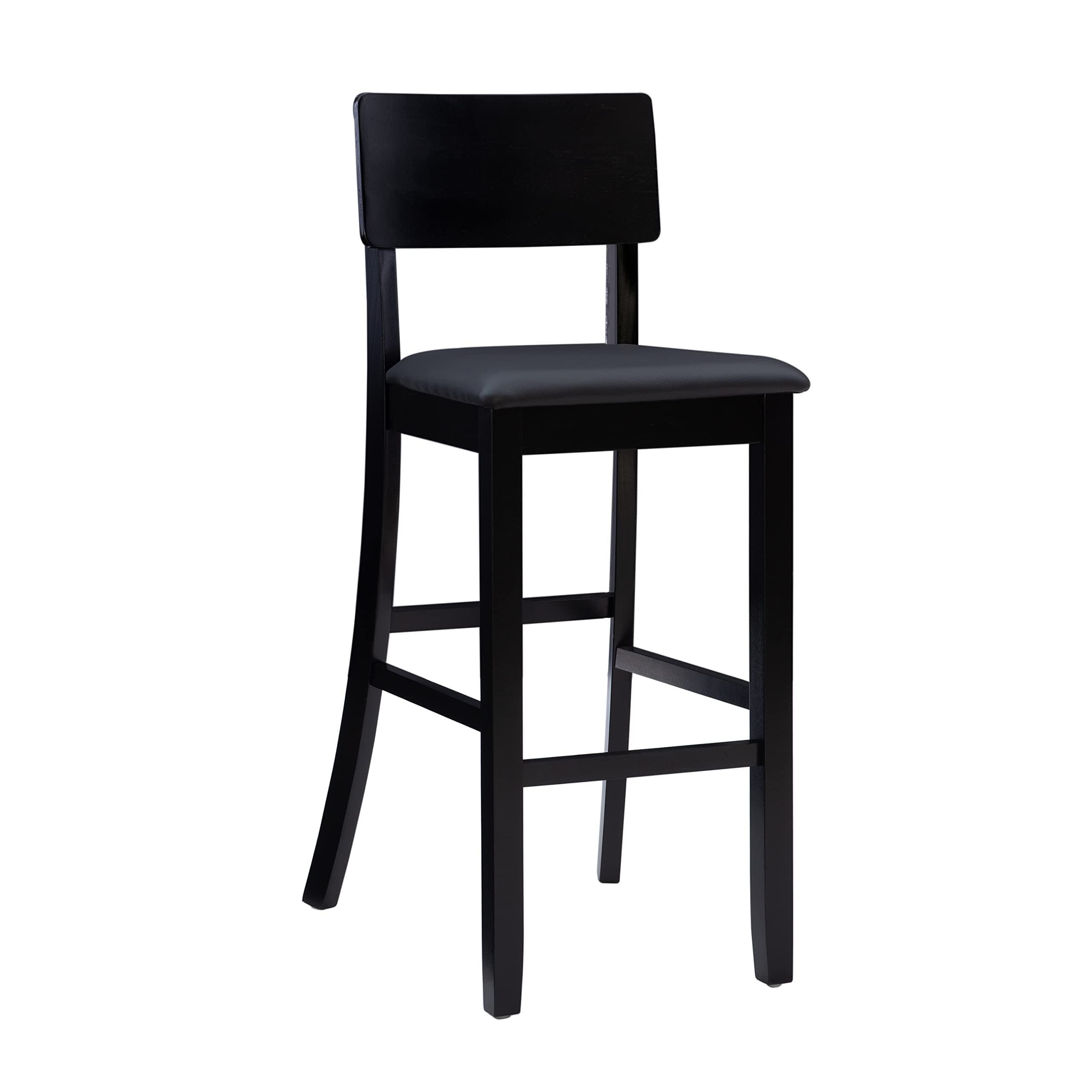 Linon Home Torino Collection Contemporary Black Bar Stool