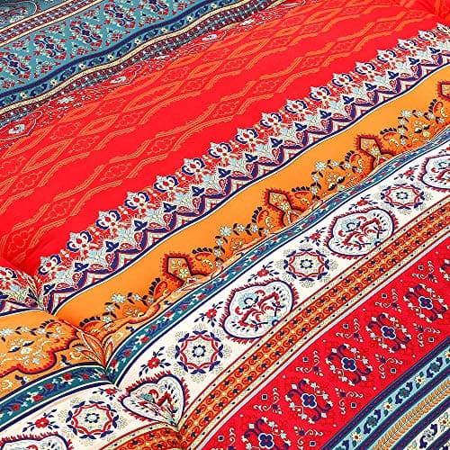 MAXYOYO Vintage Floral Japanese Futon Mattress, Queen Size, Portable Lounger Couch Bed Mattress Pad