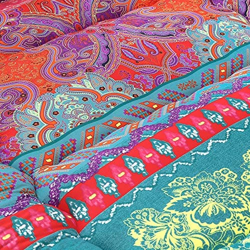 MAXYOYO Vintage Floral Japanese Futon Mattress, Queen Size, Portable Lounger Couch Bed Mattress Pad