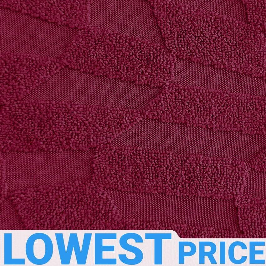 ZNSAYOTX Wine Red Stretch Futon Cover for Full Size Armless Sofa Bed (67"-82")