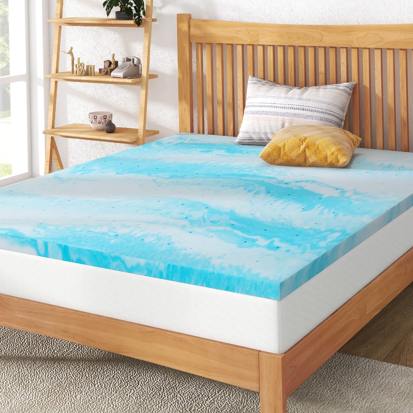 CertiPUR-US Certified 2 Inch Gel Memory Foam Mattress Topper Twin